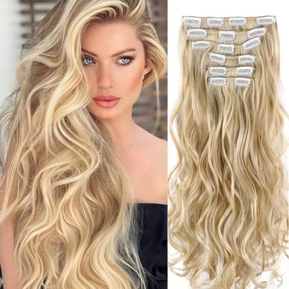 Synthetic 20Inch Long Curly Hair Extension Heat Resistant Fiber - Picture 1 of 4